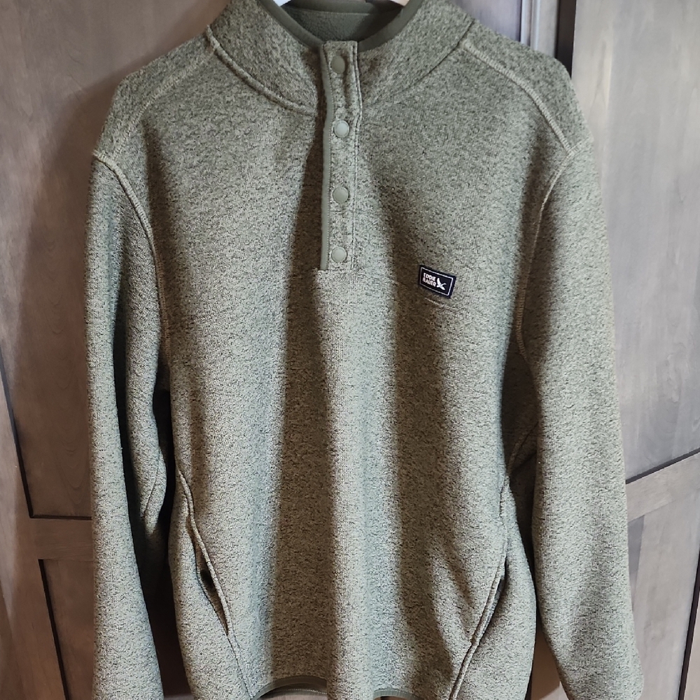 Eddie Bauer Men's Olive Crewneck Sweater
